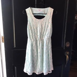 Charming Charlie’s lace and blue dress